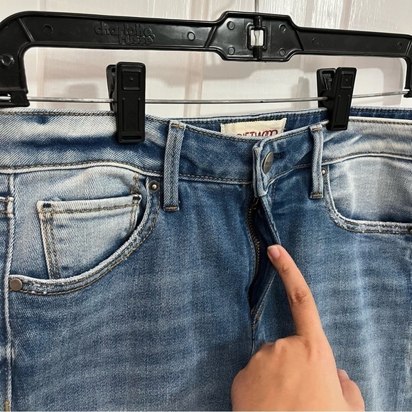 Driftwood Colette Crop Ankle Jeans Diamond Blue Embroidered 26 P2 - Picture 9 of 12